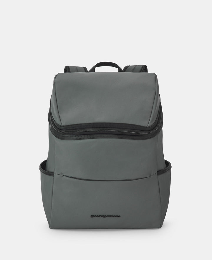 Men Bags | Grey Grey Nylon Backpack by Spanish designer Adolfo Dominguez