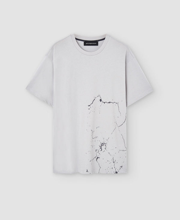 Men T-Shirt (Short Sleeve) | Grey Oversize Cotton T-Shirt by Spanish designer Adolfo Dominguez