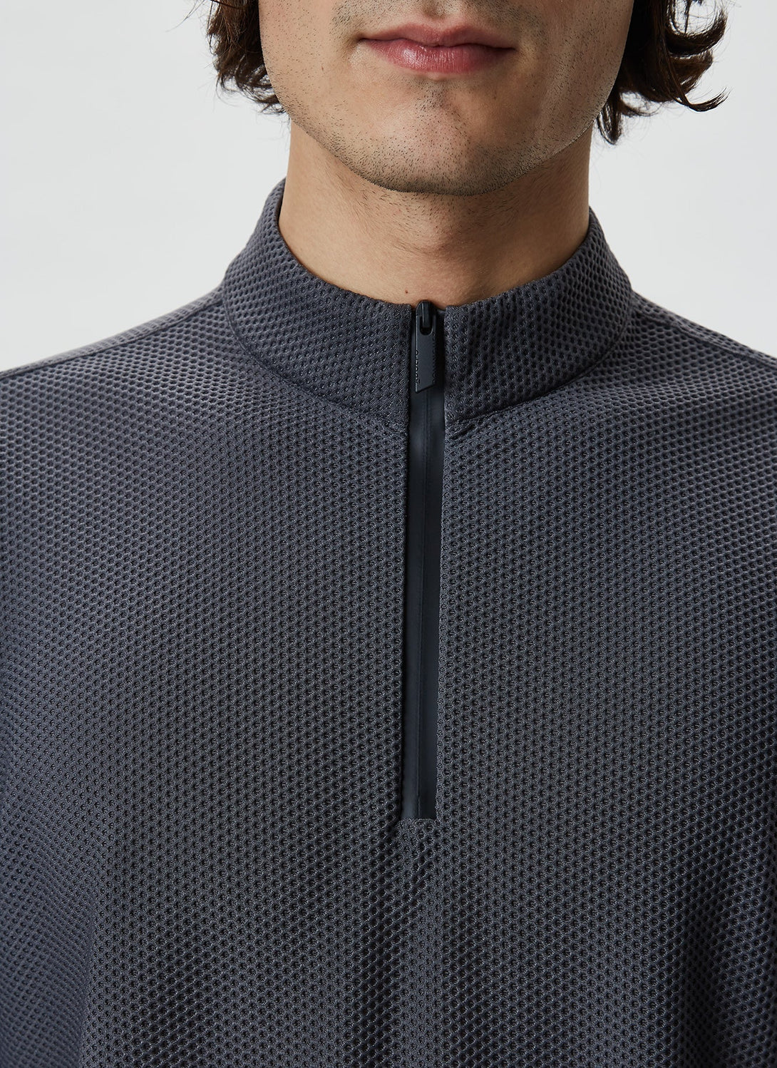 Men Long-Sleeve T-Shirt | Grey Perkins Long-Sleeved T-Shirt by Spanish designer Adolfo Dominguez