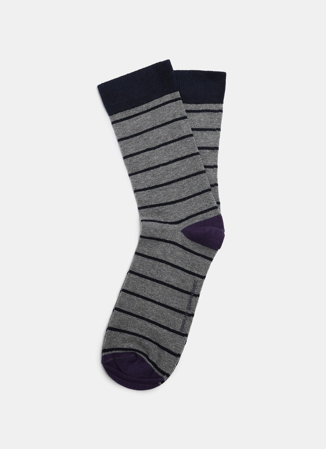 Men Socks | Grey Vigore Socks With Stripes by Spanish designer Adolfo Dominguez