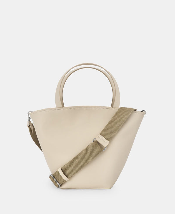 Women Leather Bag | Light Cream Vachetta Leather Tote Bag by Spanish designer Adolfo Dominguez