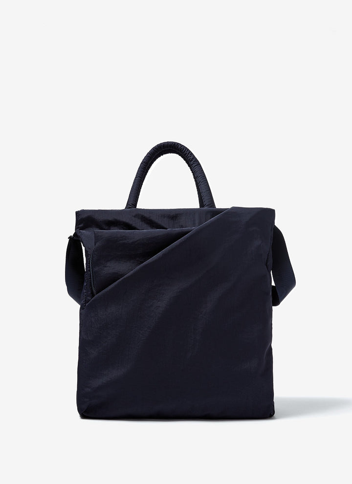 Men Bags | Navy Blue Nylon Briefcase With Double Handle by Spanish designer Adolfo Dominguez