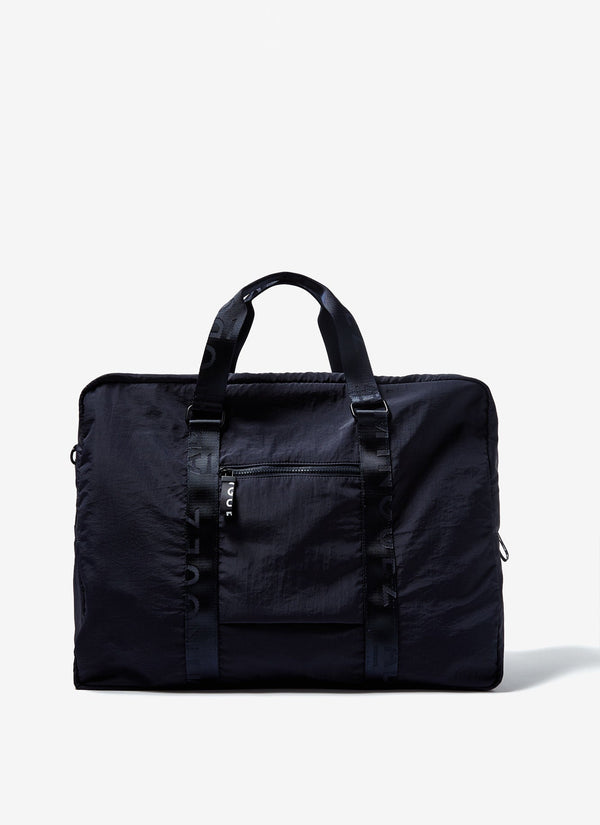 Men Bags | Navy Blue Nylon Weekender With Double Strap by Spanish designer Adolfo Dominguez