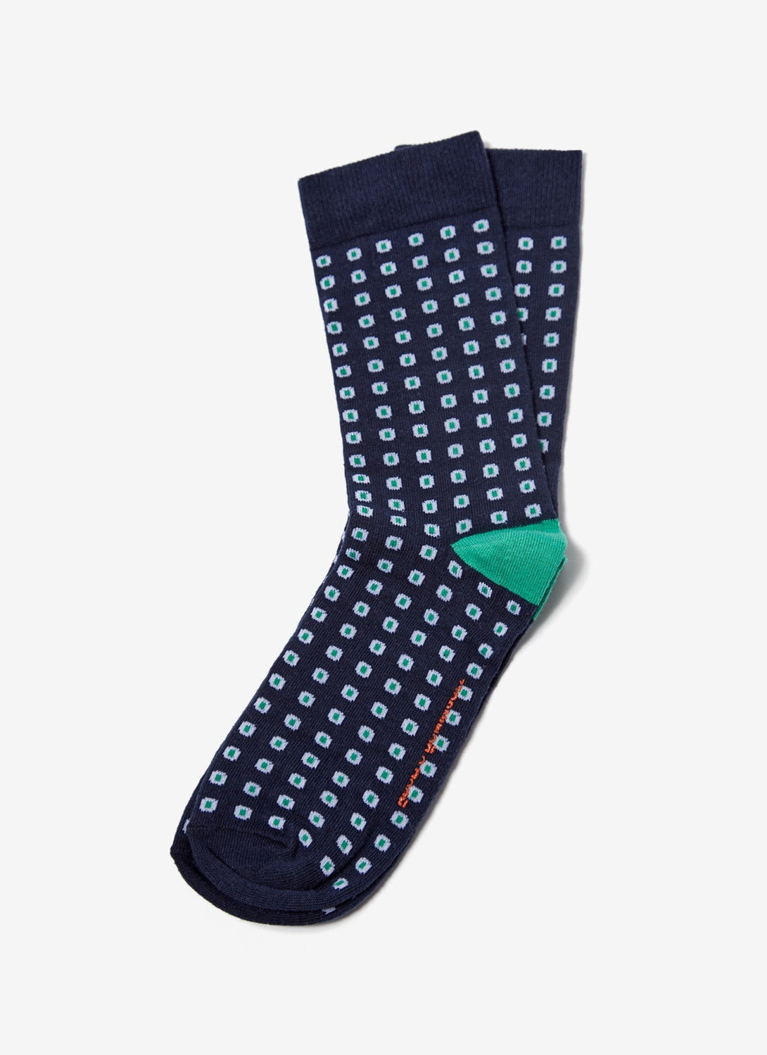 Men Socks | Navy Blue/White Socks With Geometric Motif by Spanish designer Adolfo Dominguez