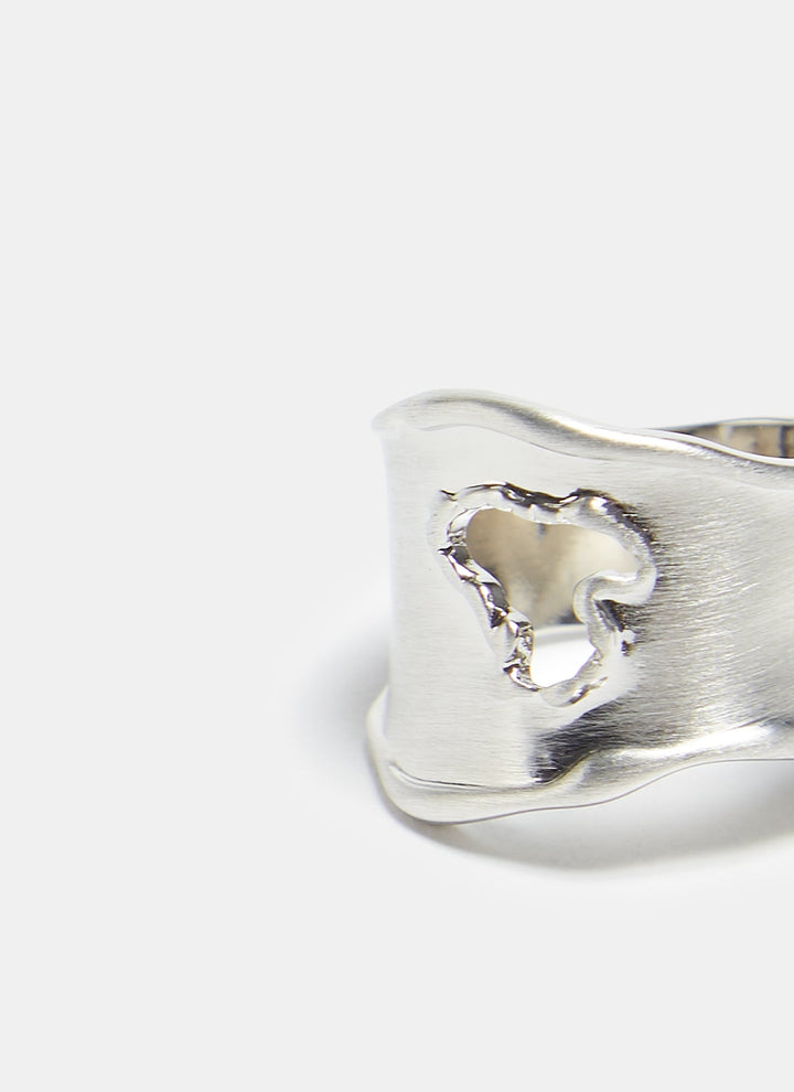 Women Ring | Old Silver Aged Metal Ring by Spanish designer Adolfo Dominguez
