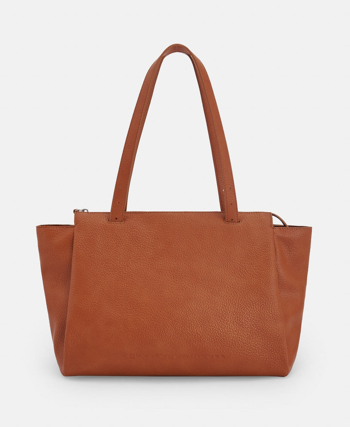 Women Bags | Orange Recycled Material Large City Bag by Spanish designer Adolfo Dominguez