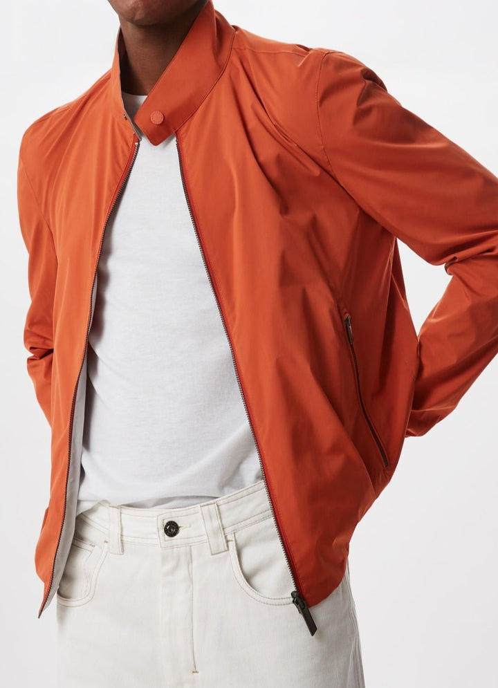 Men Jacket | Orange Unlined Reversible Jacket by Spanish designer Adolfo Dominguez