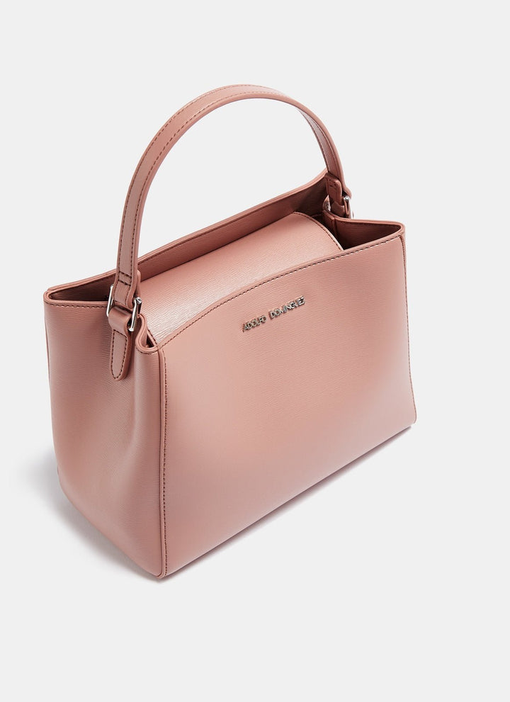 Women Bags | Pink Eco-Saffiano Mini-Citybag by Spanish designer Adolfo Dominguez