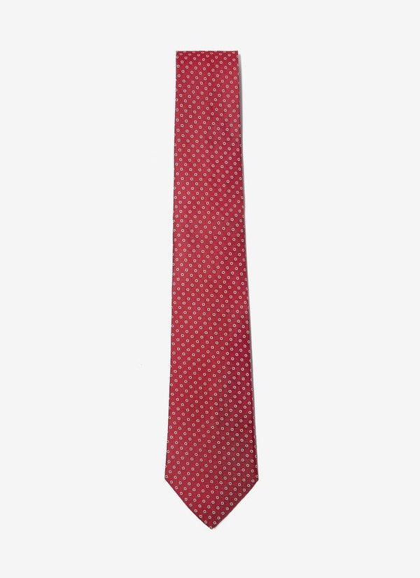 Men Tie | Red Mulberry Silk Ti by Spanish designer Adolfo Dominguez