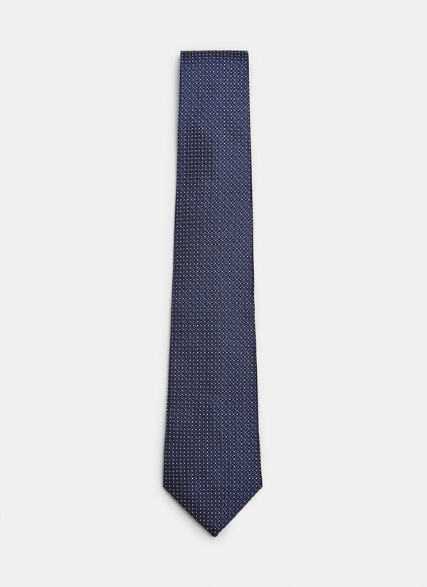 Men Tie | Silk Tie With Pindot Design by Spanish designer Adolfo Dominguez