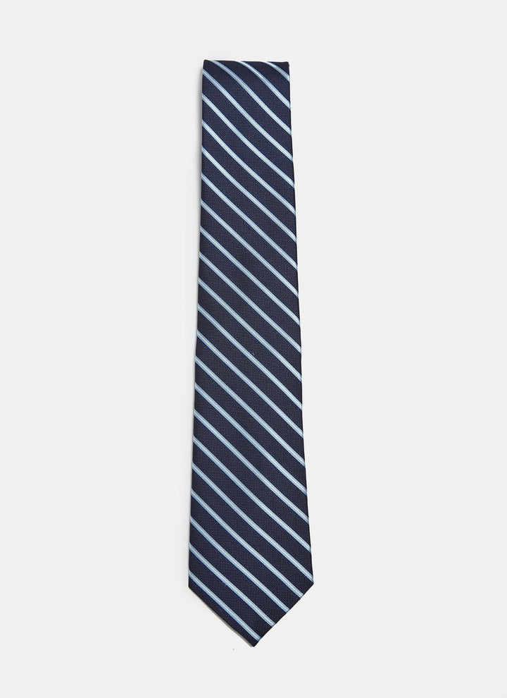 Men Tie | Silk Tie With Striped Design by Spanish designer Adolfo Dominguez