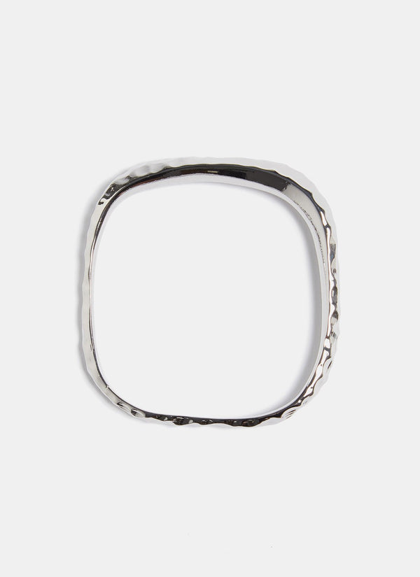 Women Bracelet | Silver Color Quadrangular Bracelet With Texture by Spanish designer Adolfo Dominguez