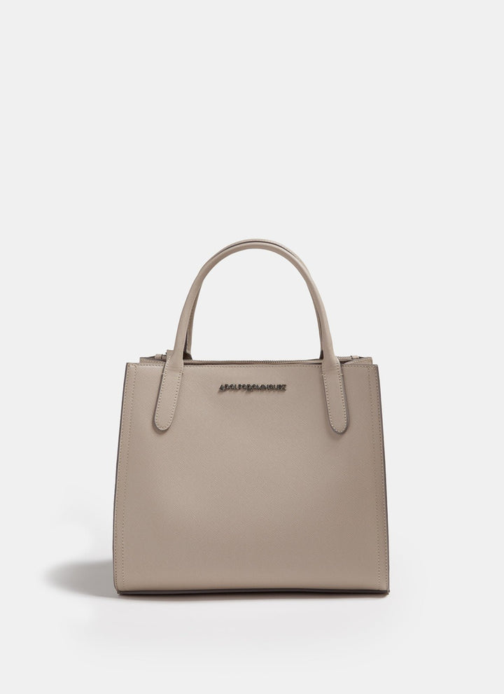 Women Bags | Stone Eco Saffiano Citybag by Spanish designer Adolfo Dominguez