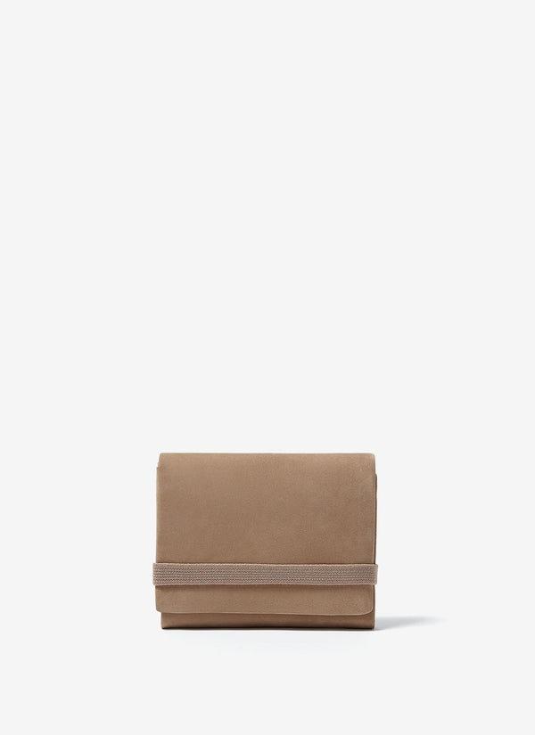 Men Wallet | Stone Leather Wallet With Elastic Ban by Spanish designer Adolfo Dominguez