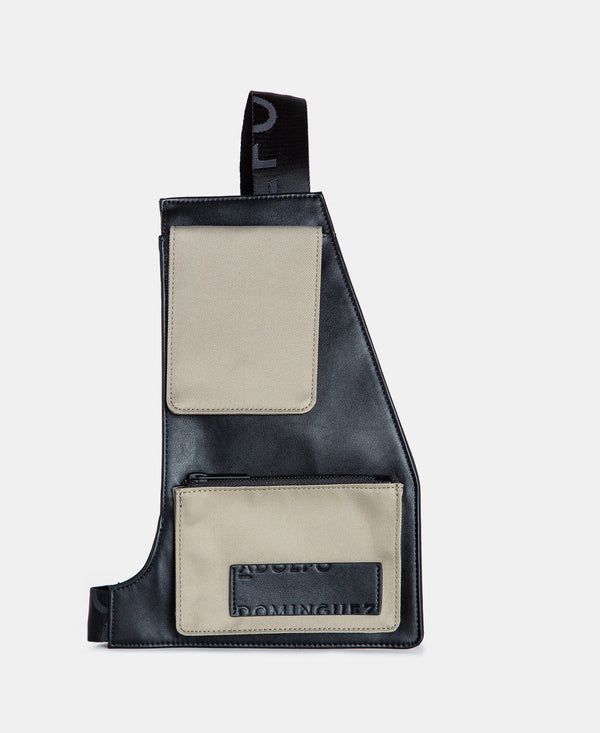 Men Bags | Taupe Nomadic Nylon Fanny Pack by Spanish designer Adolfo Dominguez
