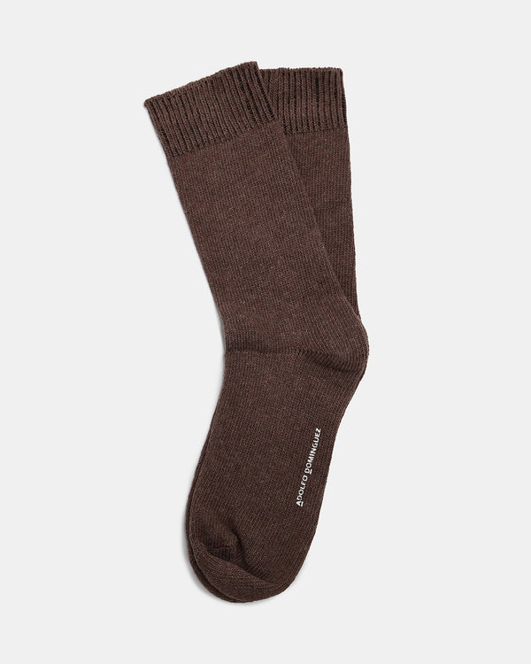 Men Socks | Taupe Plain Stretch Cotton Socks by Spanish designer Adolfo Dominguez