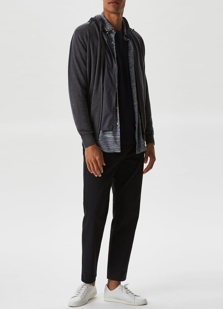 Men Knit Jacket | Two-In-One Hooded Jacket by Spanish designer Adolfo Dominguez
