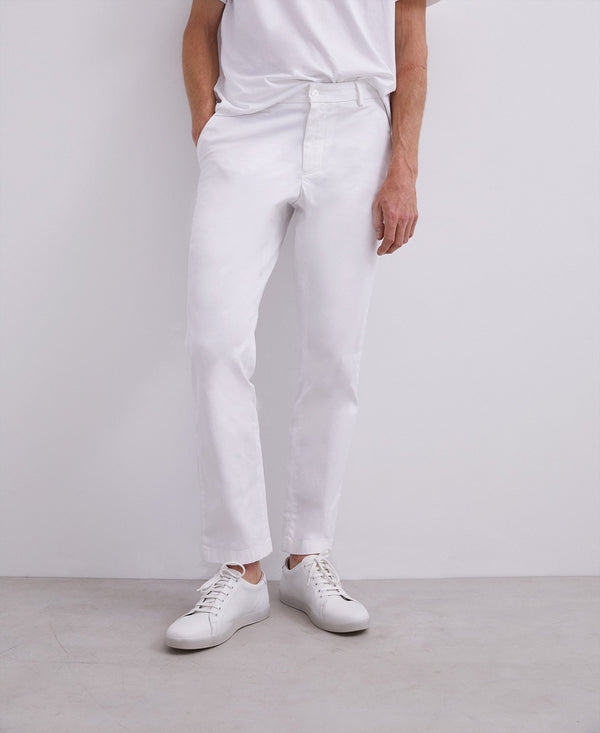 Men Trousers | White Organic Cotton Chino Trousers by Spanish designer Adolfo Dominguez