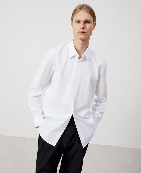 Men Shirt | White Organic Cotton Shirt by Spanish designer Adolfo Dominguez
