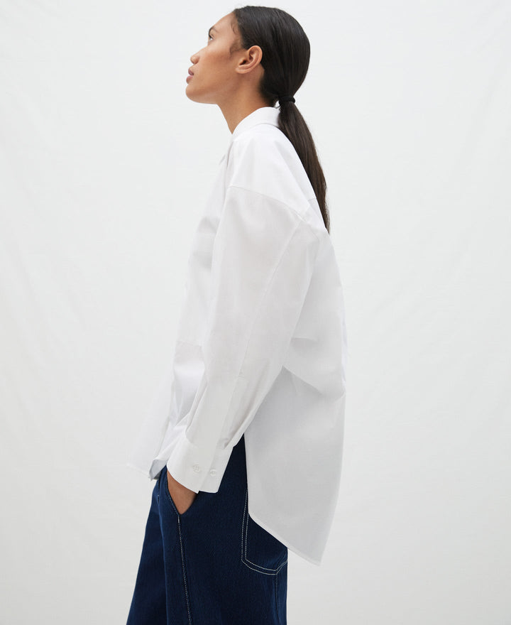 Women Shirt | White Oversize Cotton Shirt by Spanish designer Adolfo Dominguez