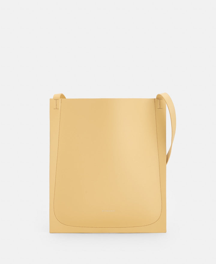Women Leather Bag | Yellow Responsible Vachetta Shoulder Strap by Spanish designer Adolfo Dominguez