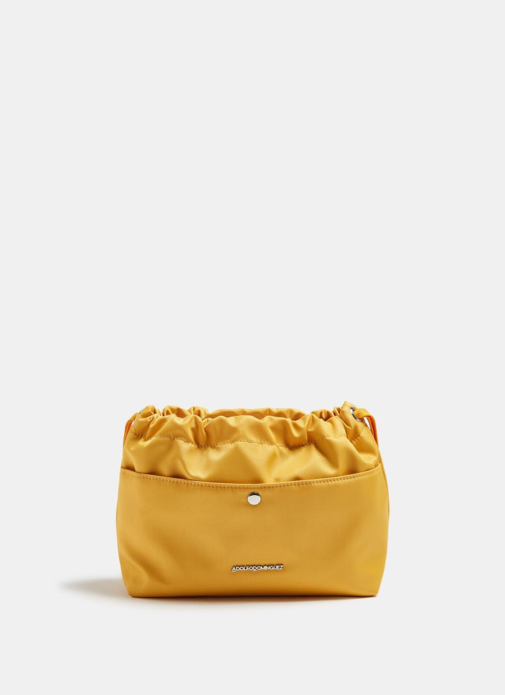 Women Wallet | Yellow Technical Nylon Vanity Bag by Spanish designer Adolfo Dominguez